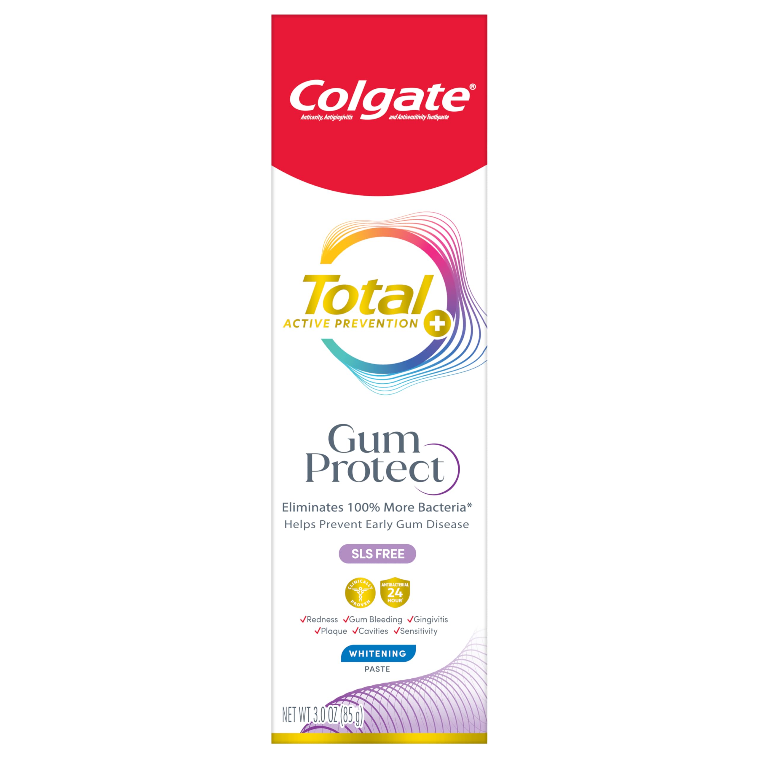 Colgate Total fraicheur menthe, haleine fraîche après chaque brossage.