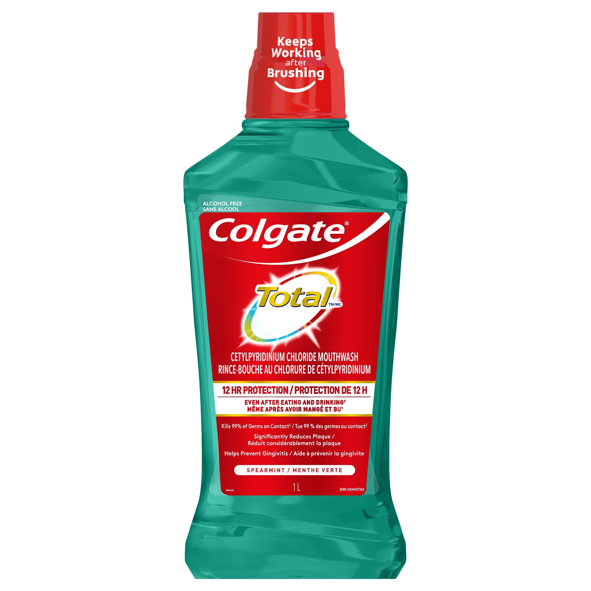 Colgate Total Pro-Shield — bouteille menthe, rinçage buccal frais et durable