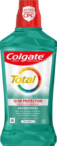 Étiquette Colgate Total Pro-Shield montrant la protection 12h