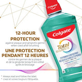 Colgate Total Pro-Shield mention sans alcool sur l'étiquette