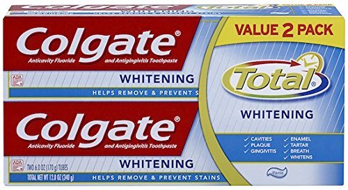 Colgate Total Blanchiment Dentifrice tubes de 6 oz visibles pour l'usage quotidien