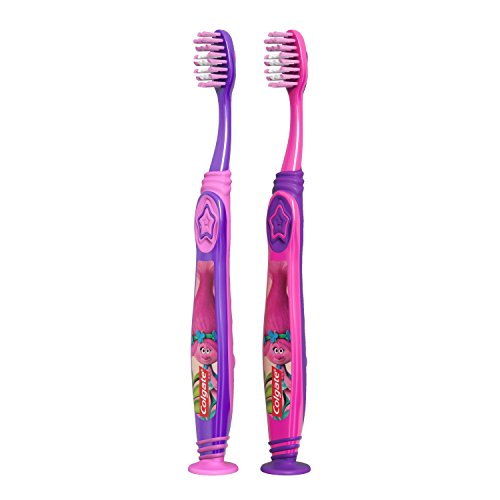 Colgate Trolls brosse à dents enfant, accessoire coloré qui attire les enfants.