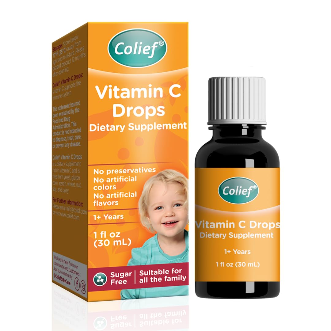 Colief gouttes vitamine C – bouteille pratique pour dosage quotidien en famille.