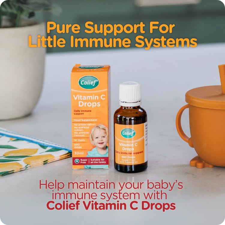 Colief gouttes vitamine C – gouttes ajoutées dans le lait.