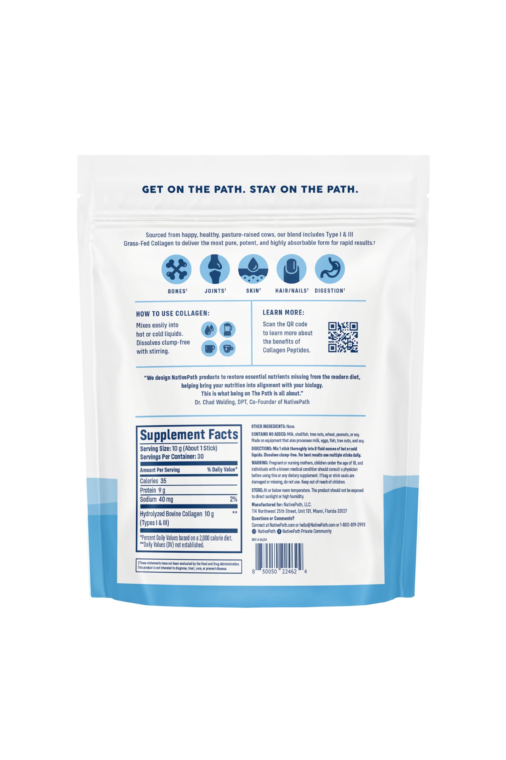 Collagène sans arôme, facile à ajouter dans n'importe quelle boisson.