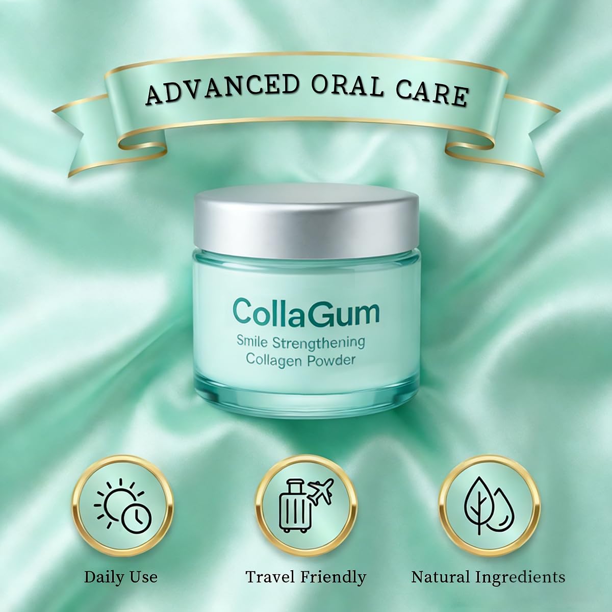 Collagum poudre-dentaire-nano-hydroxyapatite: protège l'émail et favorise une bouche saine.