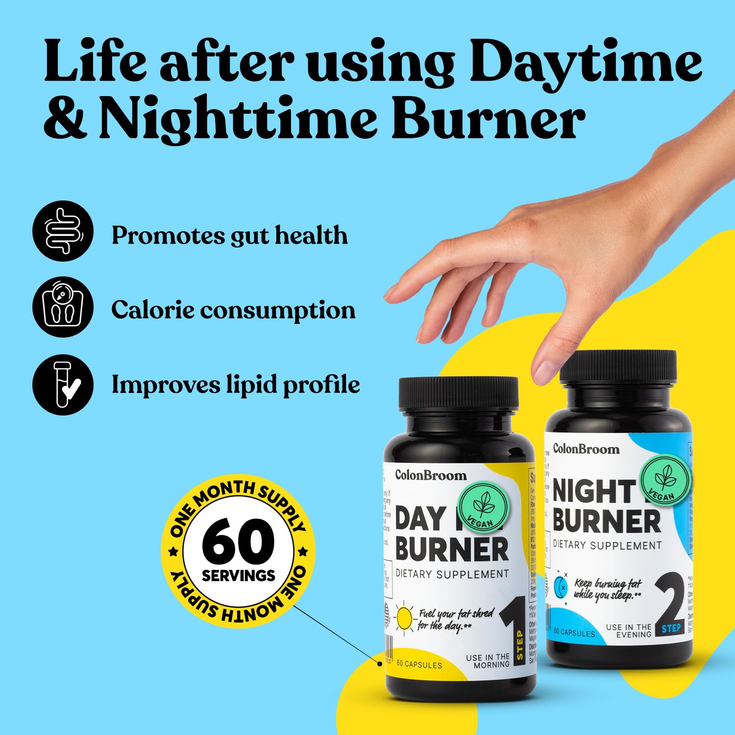ColonBroom Nuit Burner, bouteille: détente nocturne et routine de bien-être.
