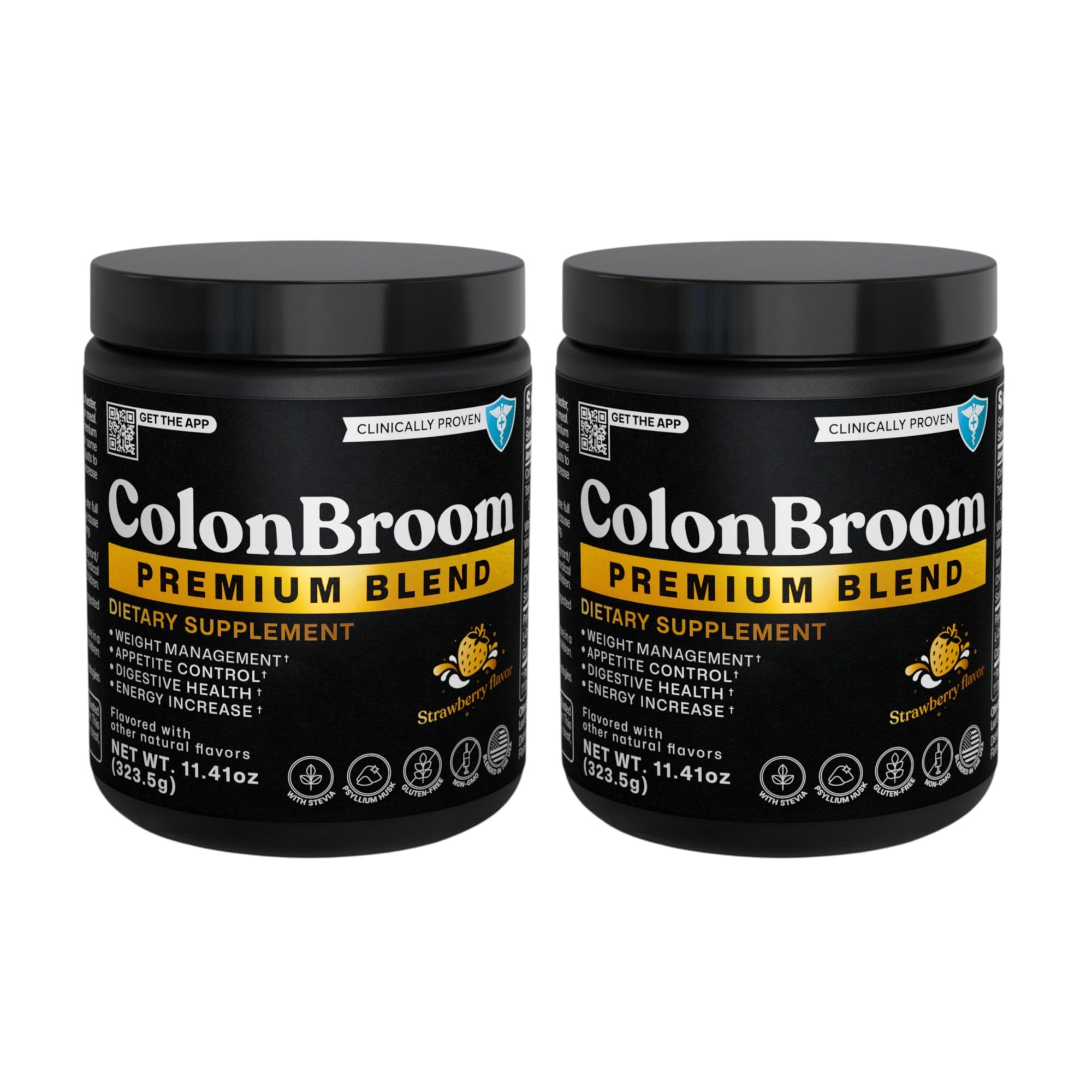 ColonBroom: poudre psyllium fraise prête à boire pour soutenir la digestion