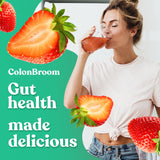 ColonBroom poudre psyllium fruits tropicaux, verre prêt à soutenir le transit