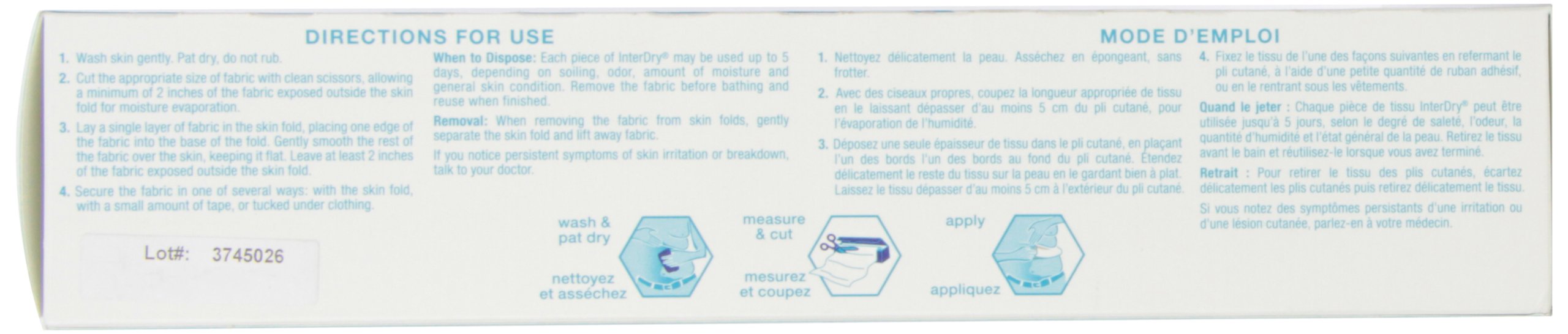 Coloplast InterDry, emballage stérile prêt pour les applications cliniques.