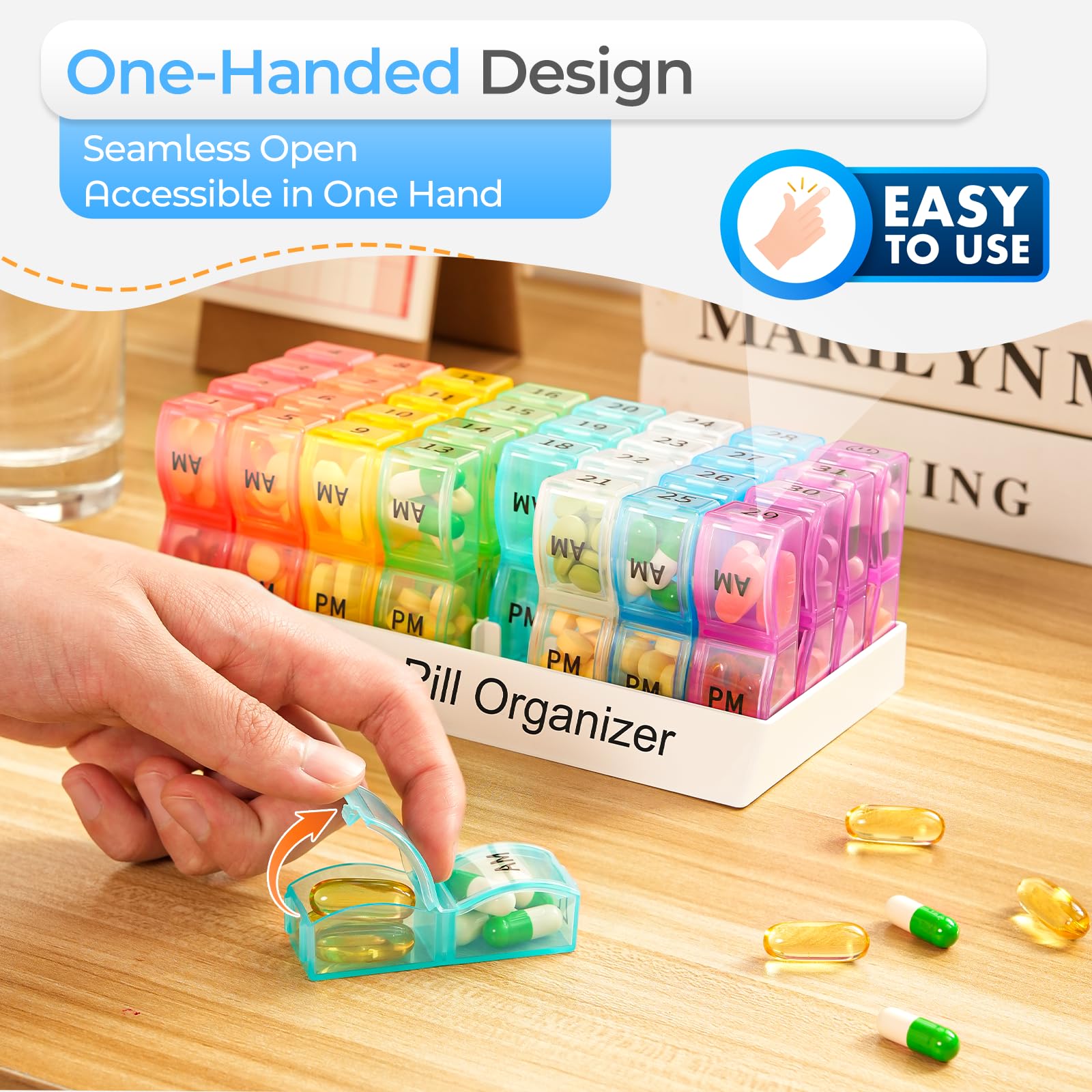 COLORWING pilules matins-soirs – organisation pratique pour la routine quotidienne.