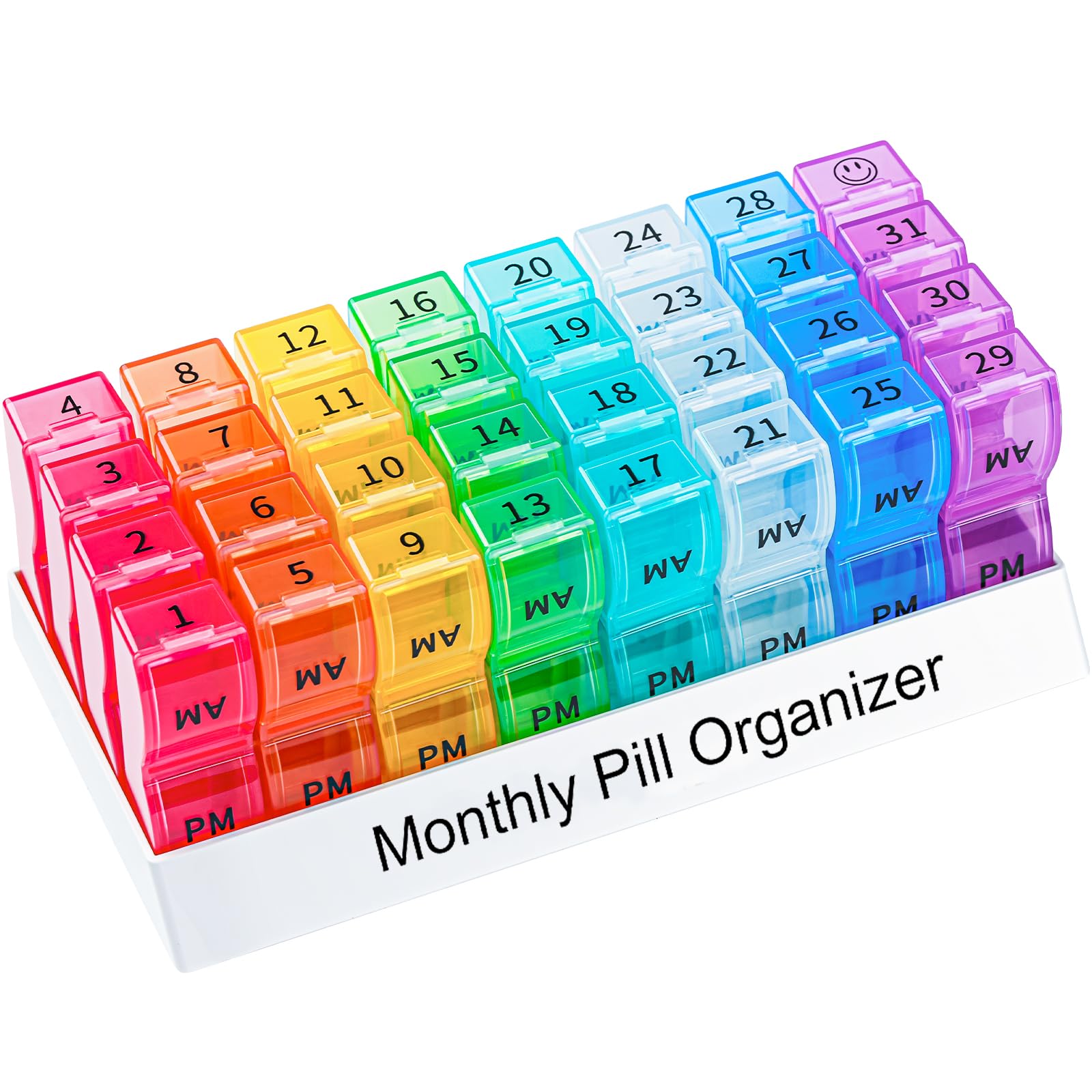COLORWING organisateur pilules mensuel compact – facile à transporter au quotidien.