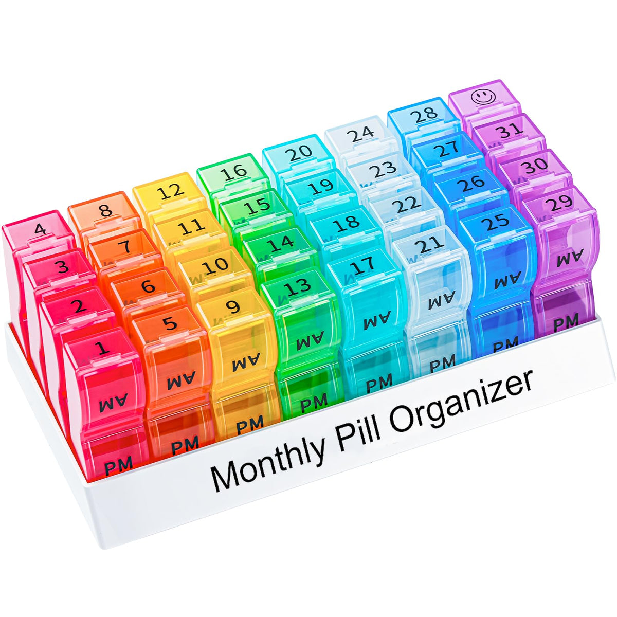 COLORWING organisateur pilules mensuel compact – facile à transporter au quotidien.