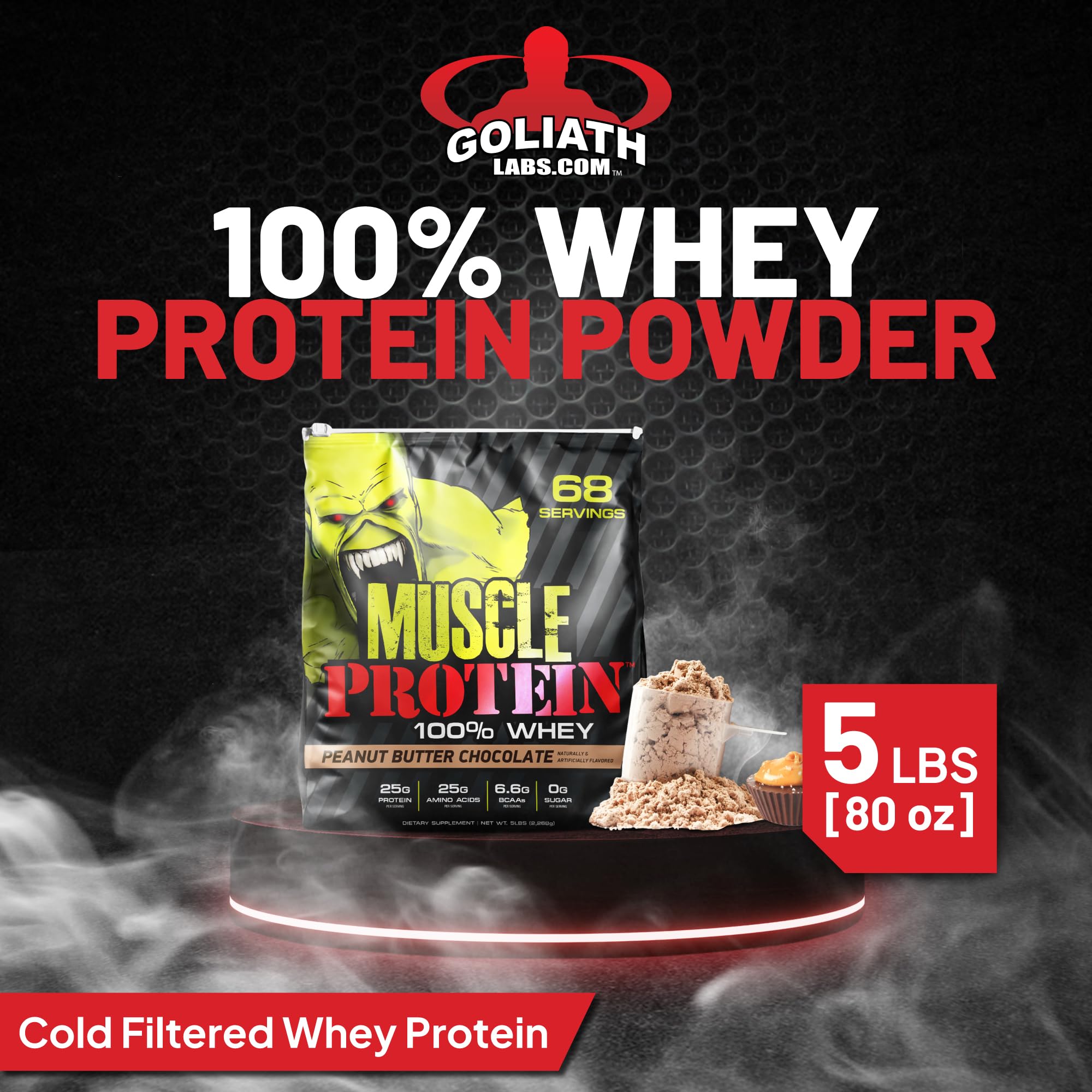 COLOSSAL LABS Poudre Whey doseur pratique, facile à doser après l'entraînement.
