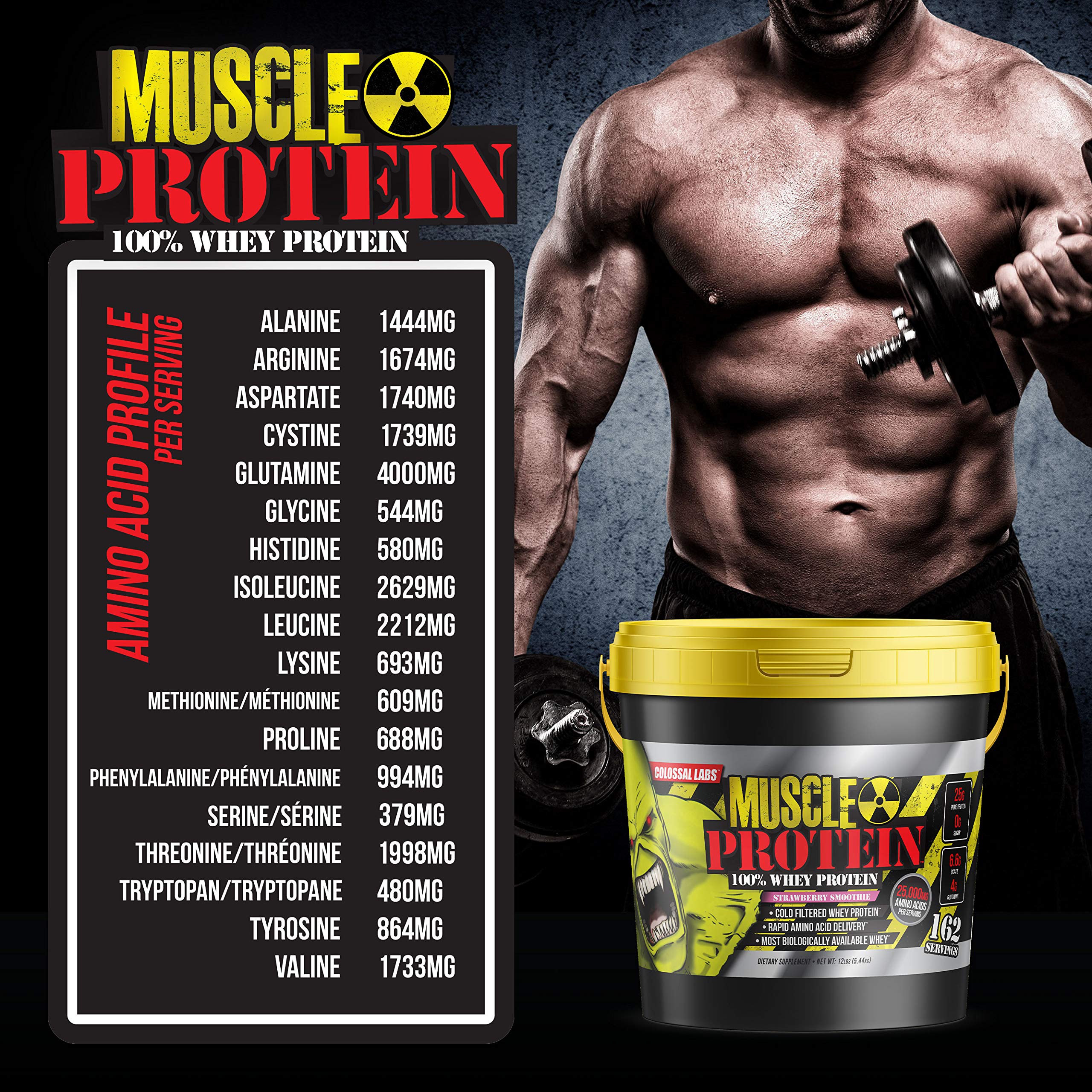 COLOSSAL LABS Whey Fraise — shaker prêt à consommer après l’effort.