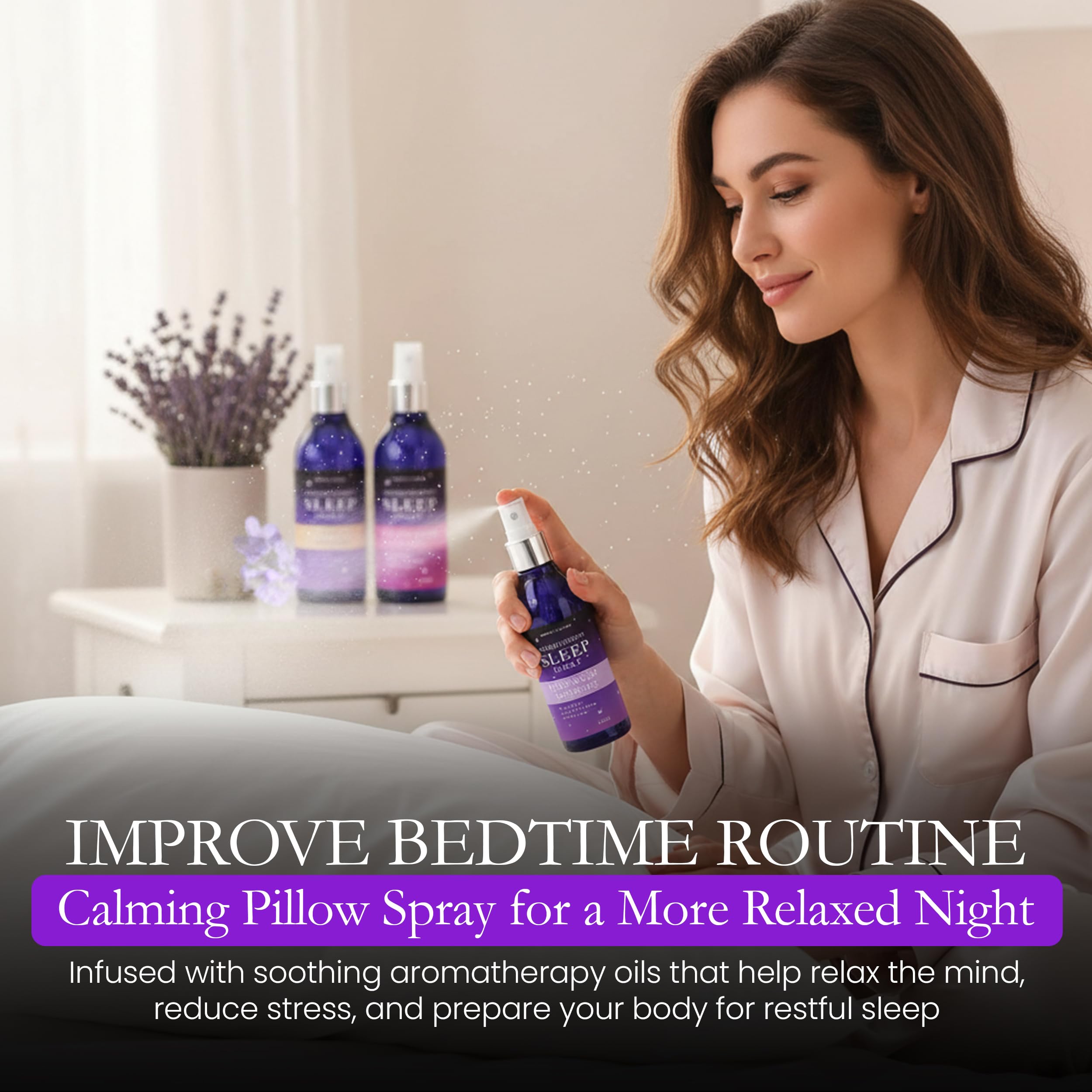 Pack Combat Cleaner trois bouteilles pour une routine de sommeil complète.