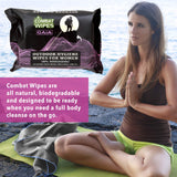Combat Wipes Gaia: douceur peau adaptée à une utilisation corporelle en camping.