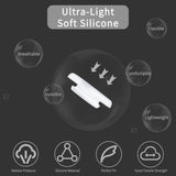Combine8 coussinet nez lunettes silicone doux, hygiène et durabilité.