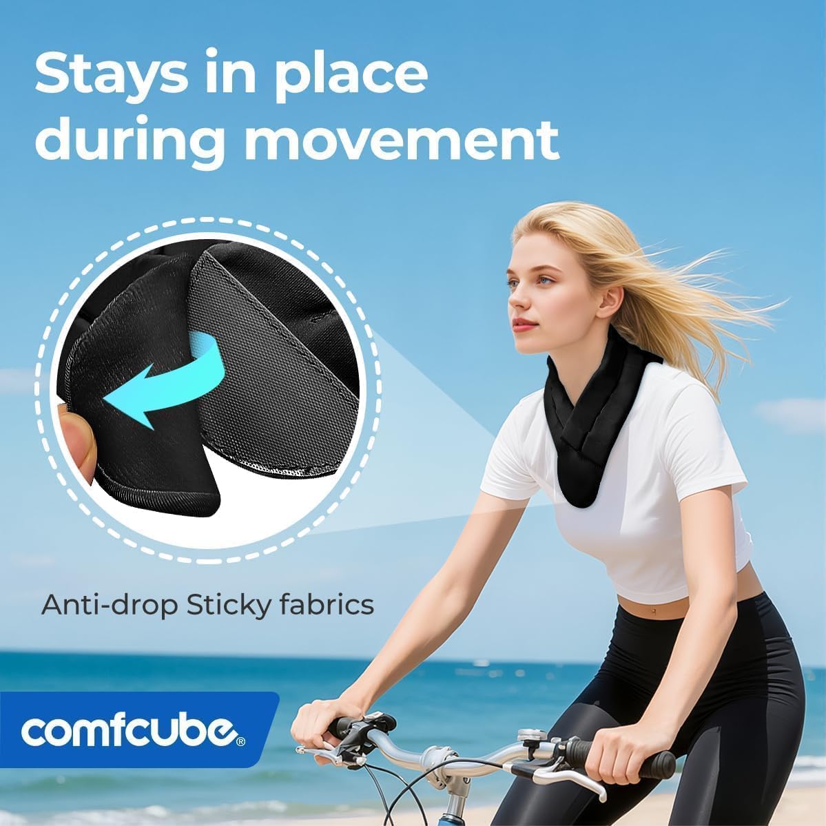 Comfcube: bande glace cou douce et légère, idéale au bureau.