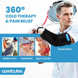 Comfcube cubes glace dispersés: refroidissement homogène autour du bras.