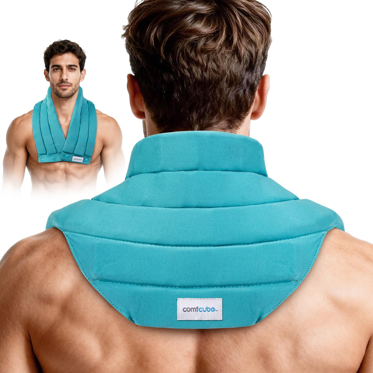Comfcube pack glace cou-épaule: couverture étendue pour le cou et les épaules.