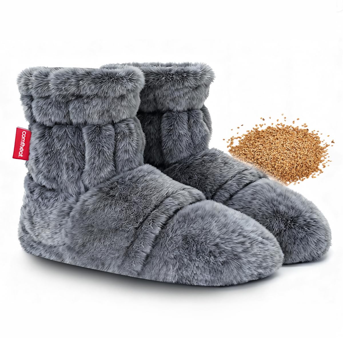 Comfheat bottes chauffantes vue générale avec housses douces pour pieds confort