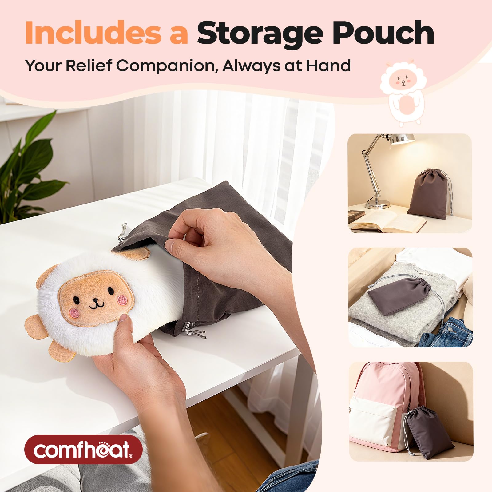 Comfheat cadeau oreiller yeux, relaxation et garantie fiable.