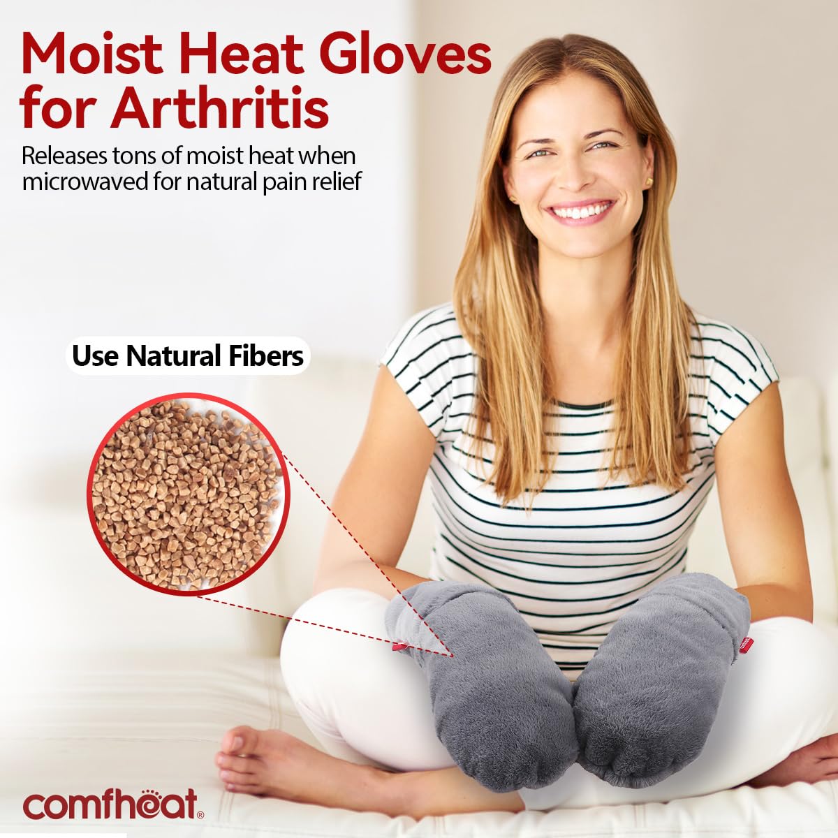 Comfheat main avec chaleur humide pour détente et confort des mains.