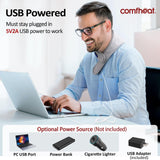 Comfheat cache-cou alimentation USB portable pour mobilité en déplacement.