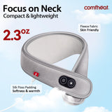 Comfheat cache-cou réglages chaleur et massage personnalisables selon le besoin.