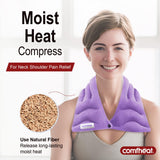 Coussin Comfheat libère lavande et vapeur pour une ambiance relaxante.