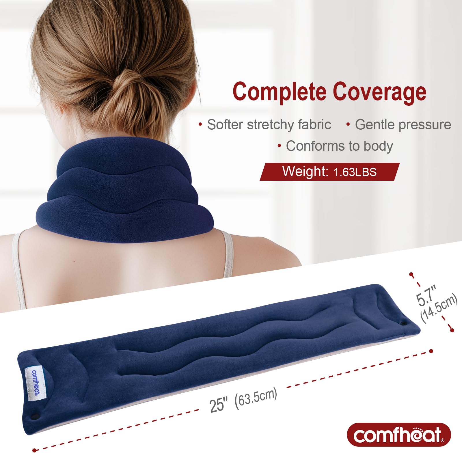 Conception en sections favorisant une chaleur homogène sur le cou.