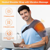 Comfheat masseur épaule en vibration avec modes ajustables pour relaxation rapide.
