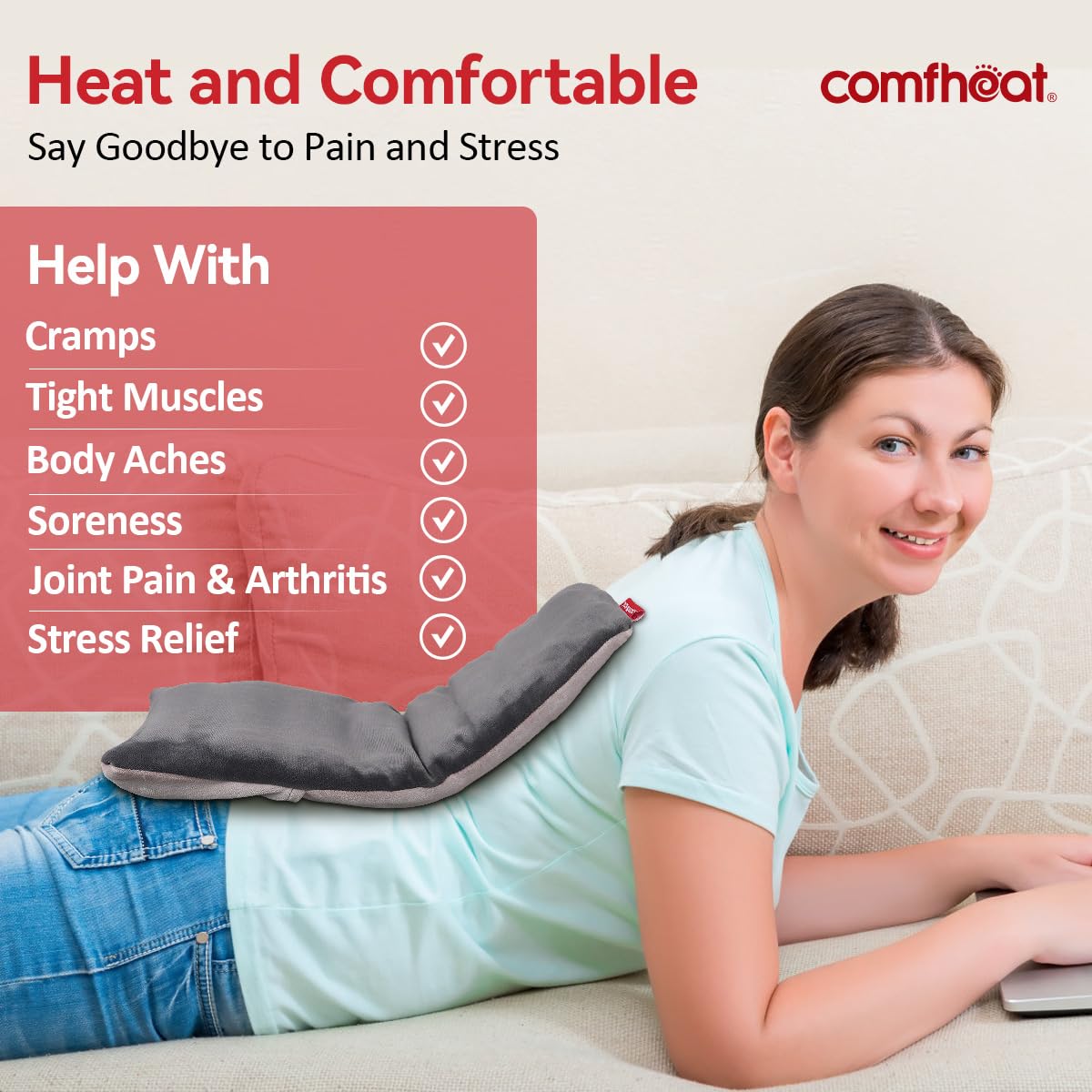 Housse coton amovible Comfheat pour lavage facile