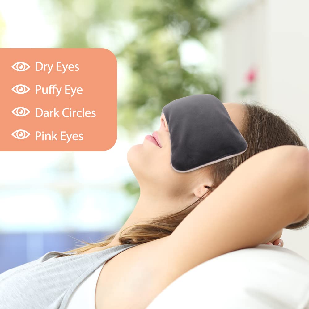 Chaleur humide du micro-ondes pour apaiser les yeux fatigués.
