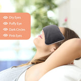Chaleur humide du micro-ondes pour apaiser les yeux fatigués.