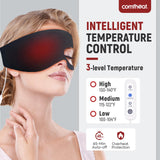 Comfheat: masque-yeux alimenté par USB, parfait pour maison ou bureau.