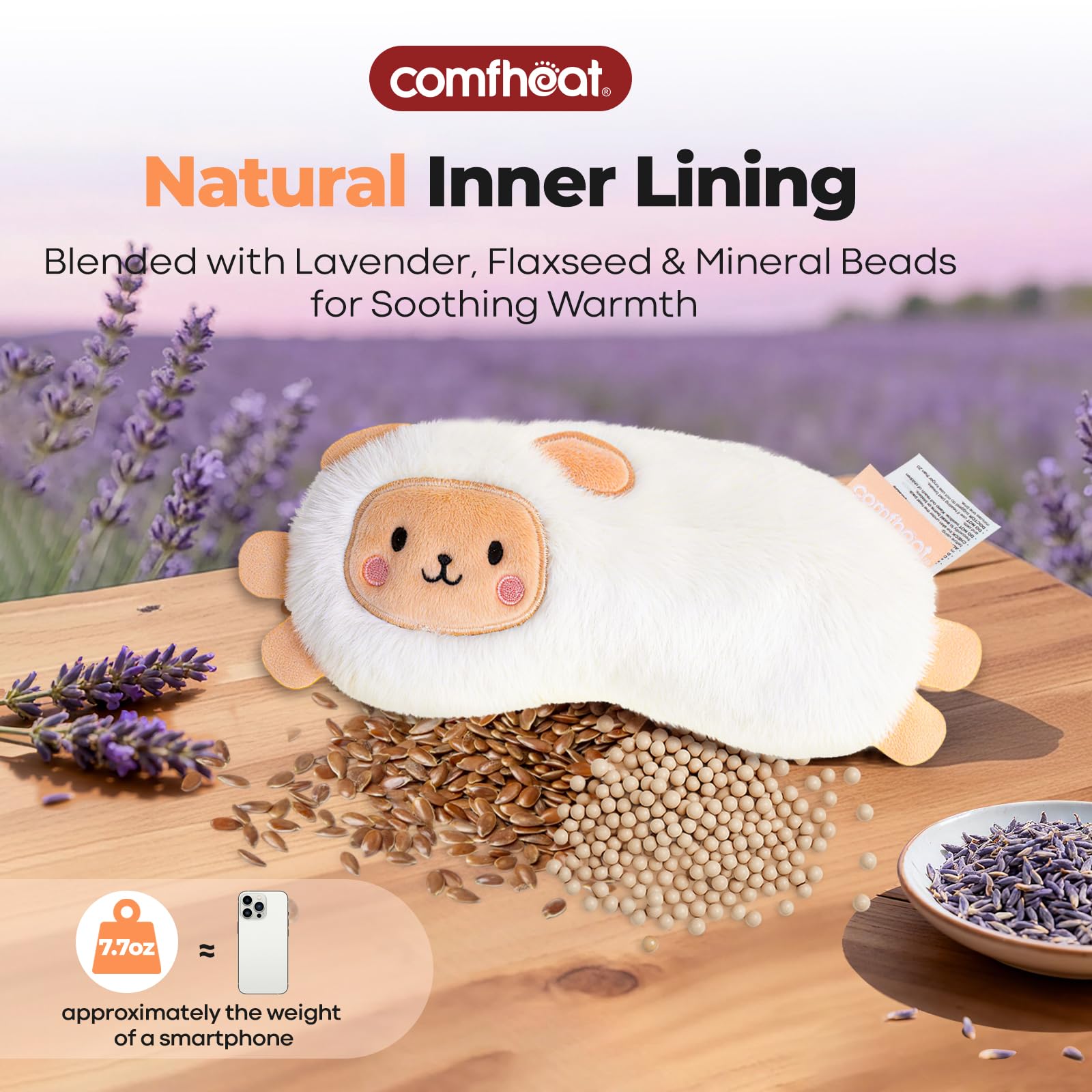 Comfheat oreiller yeux, thérapie humide-chaud pour relaxation ciblée.