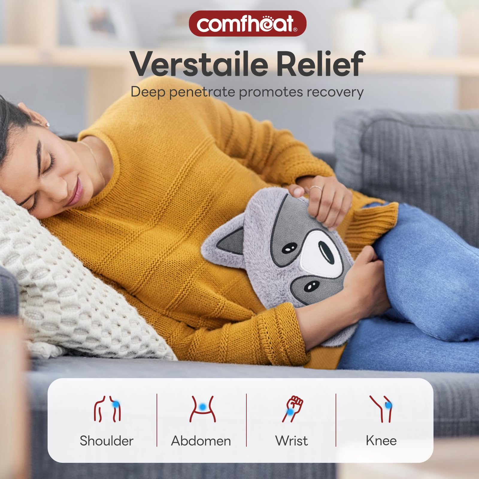 Comfheat Raton-Laveur – utilisation ciblée sur le cou et les épaules
