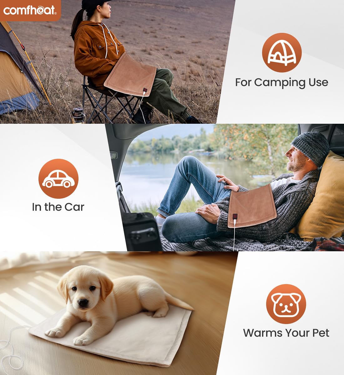 Comfheat tapis USB avec arrêt automatique pour sécurité et économie d'énergie.