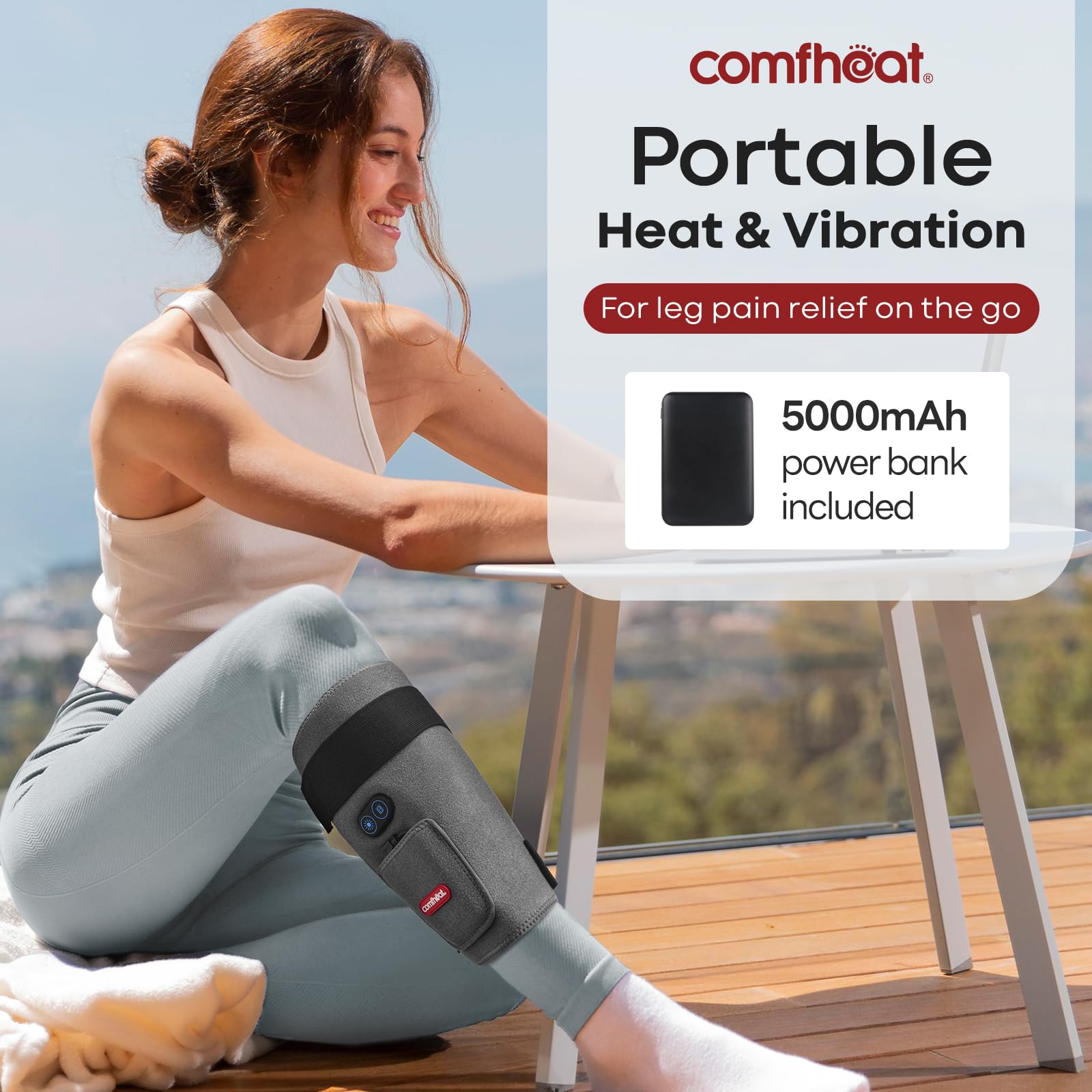Comfheat thérapie chaleur et vibration pour détente après l’effort.