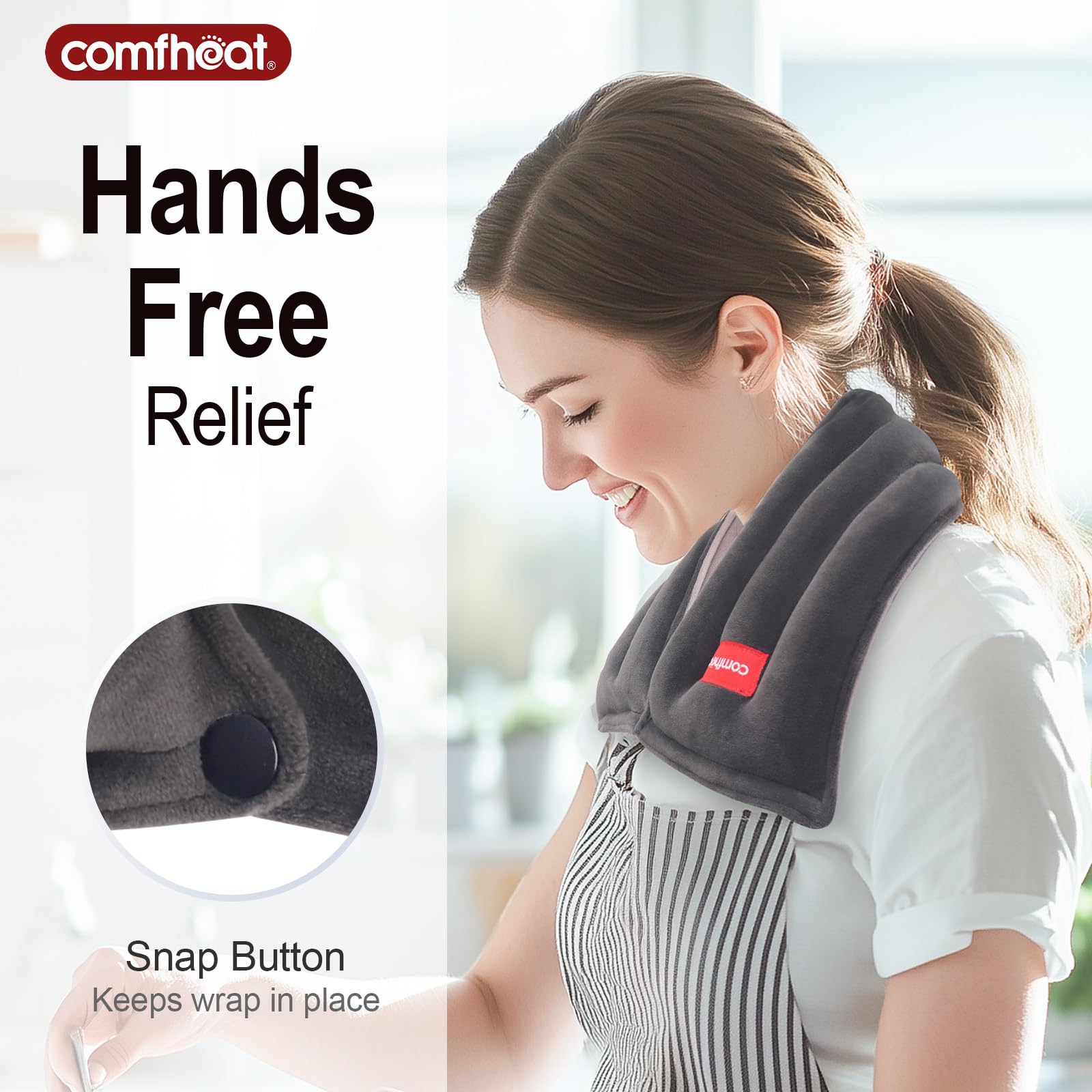 Comfheat : tissu doux et extensible s adaptant au cou.