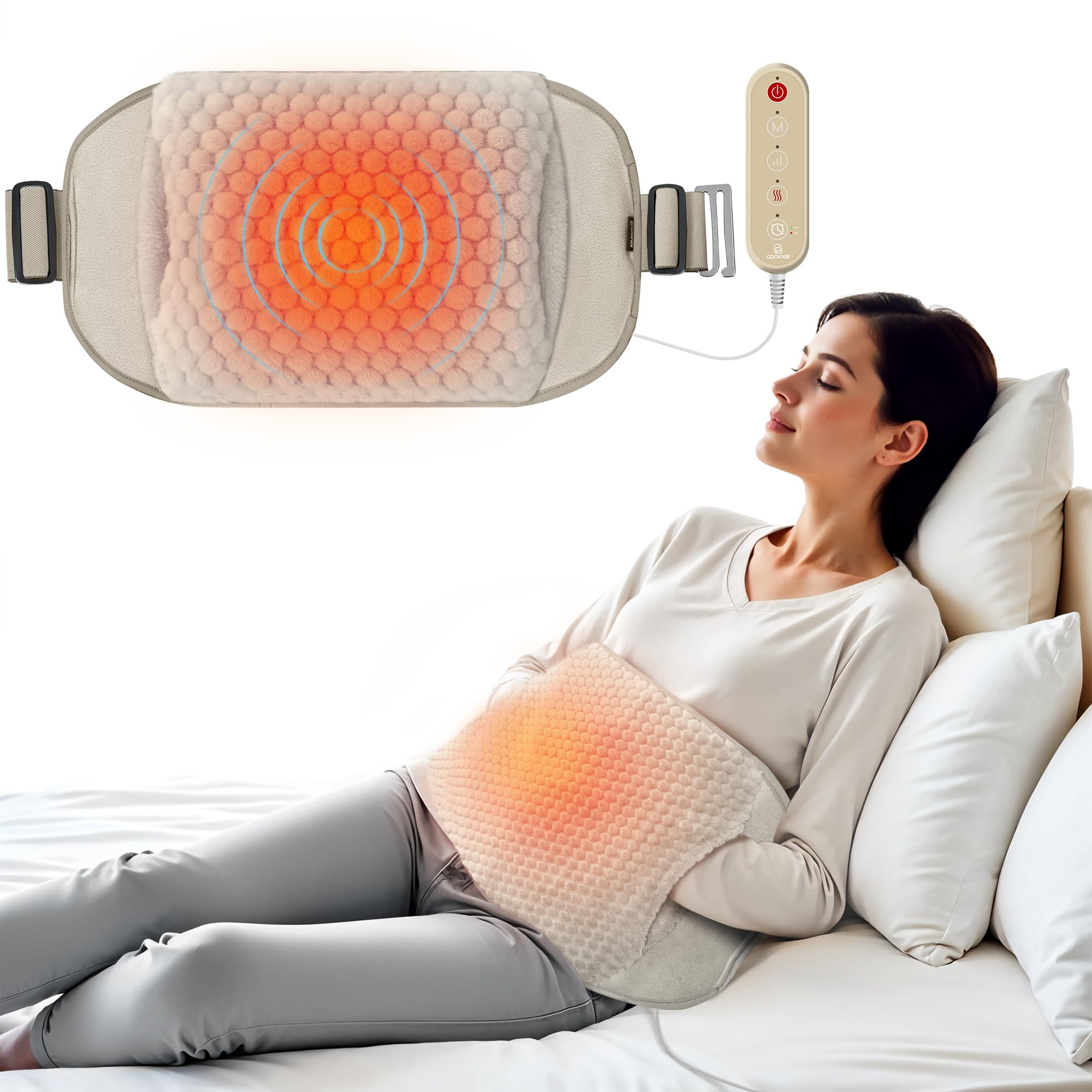 COMFIER dos-chaleur rapide grand-format : chaleur homogène pour tensions dorsales.