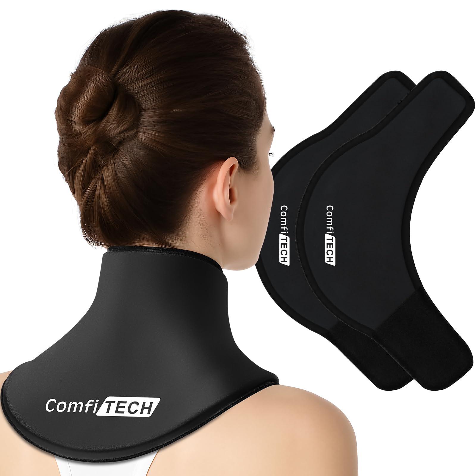 Coussin cervical ComfiTECH avec gel étendu pour soulager les tensions du cou.