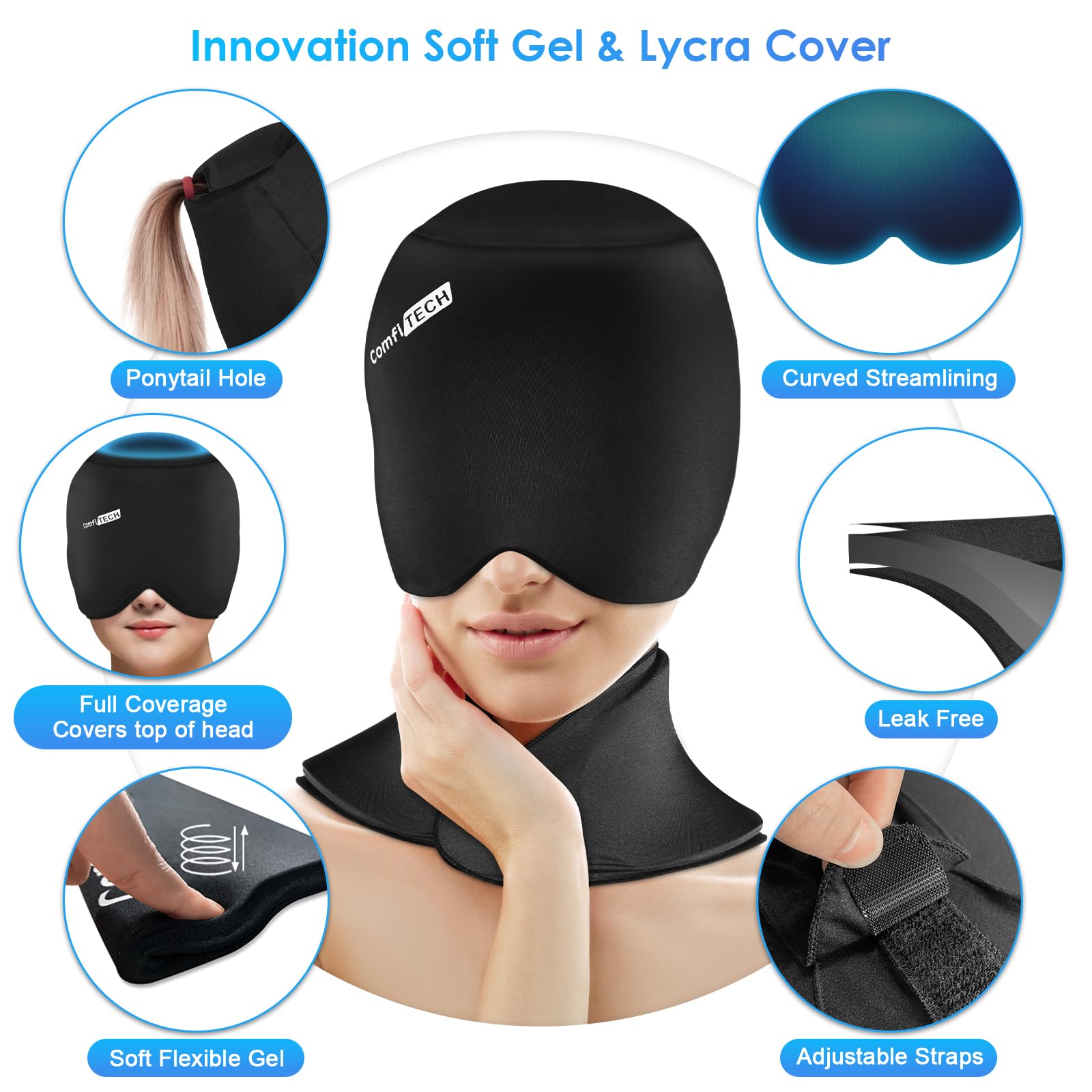 Ensemble froid tête et cou ComfiTECH pour une utilisation pratique.
