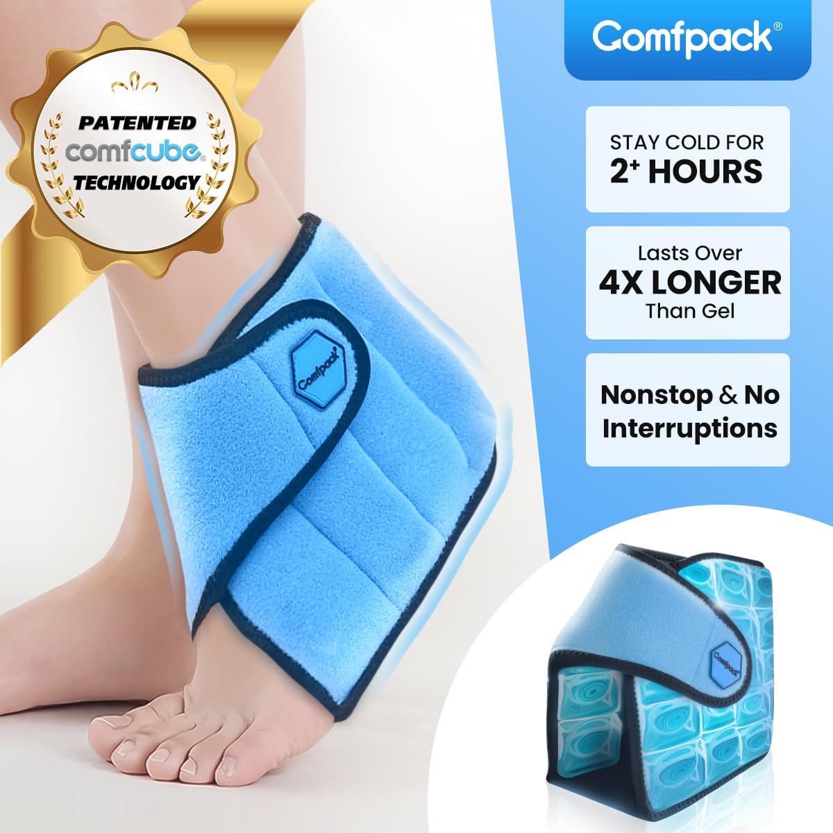 Comfpack Application Rapide Cheville, mise en place simple et rapide.