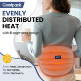Utilisation hivernale Comfpack pour dos, chaleur réconfortante.