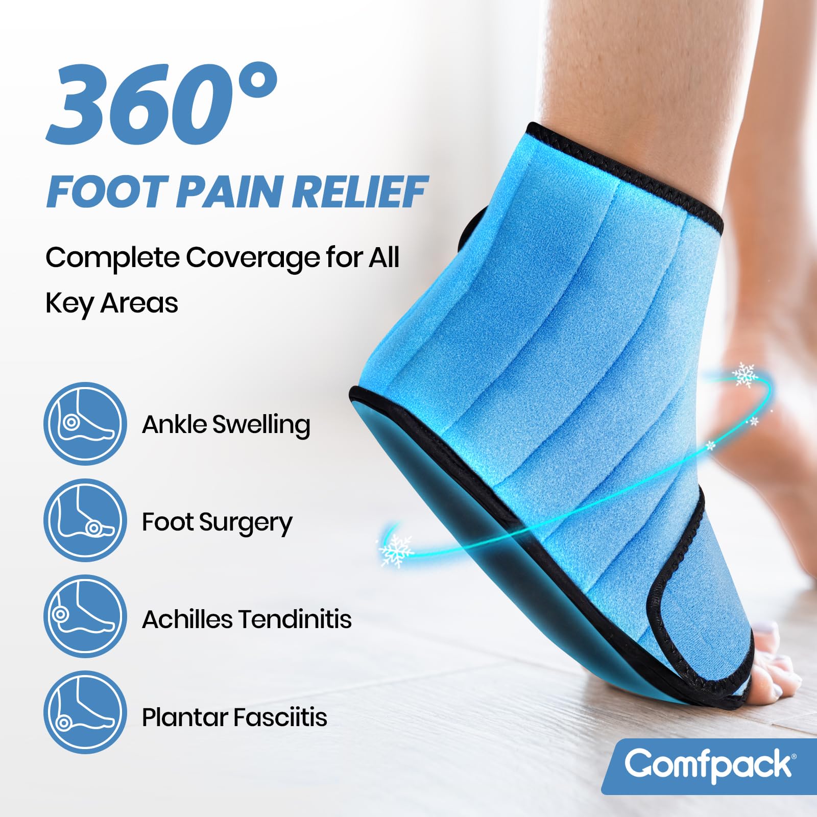 Douceur de la doublure sur le pied Comfpack lors du port.