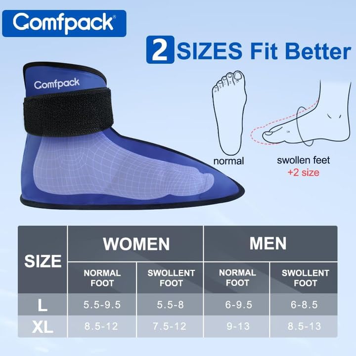 Comfpack Botte Glace Pied Semelle Antidérapante évite les chutes lors du maintien