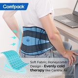 Comfpack ceinture dos flexible ergonomique: contour confortable pour vos activités.